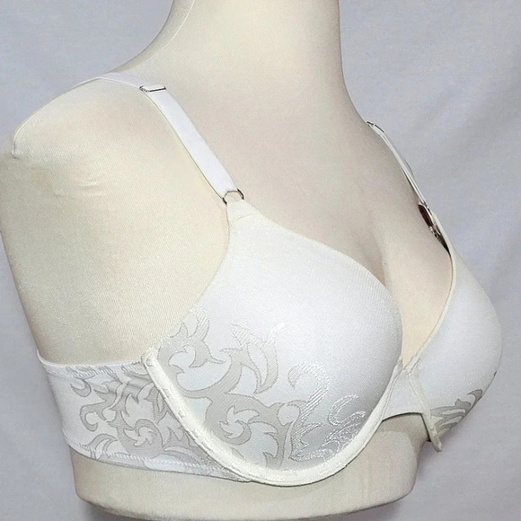 36D Vanity Fair Beautiful Embrace Average Cover UW Bra White NWT - Picture 2 of 3